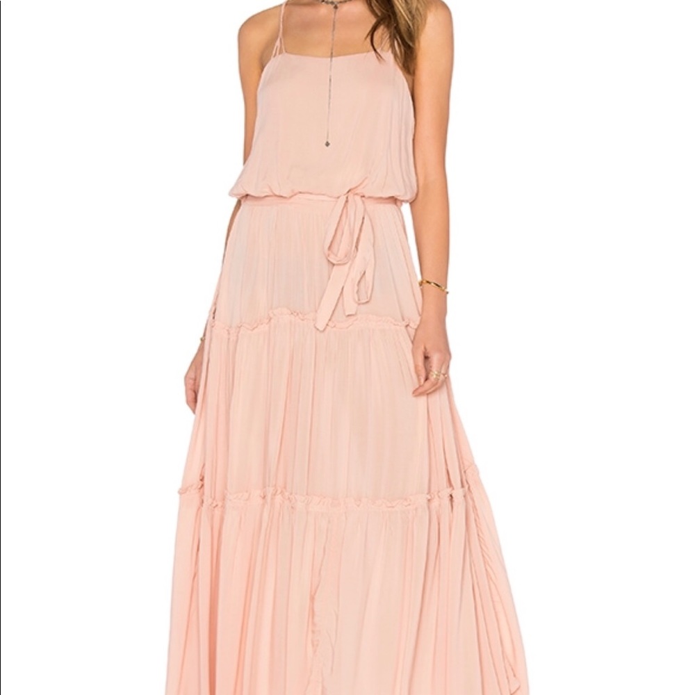 Free People Peach Boho Maxi